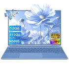 NOTODD PC Portable 16''- Stockage 12Go+512Go - Celeron N5095 - Ordinateur Portable Windows 11 - FHD 1920*1200 - 5G/2.4G WiFI - Bleu