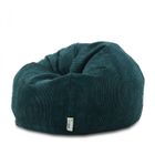 ECOPUF Pouf Poire Fauteuil Velours côtelé Sacoche Vert foncé