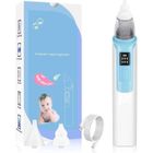 OLOKDYIZ Mouche Bebe Electrique 6 Vitesses Aspirateur Nasale Doux Hygienique Nasal Nez Enfant Nourrissons Silicone Bleu