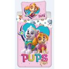 Parure de lit - La Pat Patrouille - Stella et Everest - 140x200 cm - 100% coton - Lavable en machine