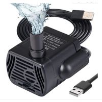 Pompe Eau Submersible, Aquarium Pump Ajustable 200L/H 3W Ultra-Silencieux Pompe Catit USB pour Étang Fish Tank 