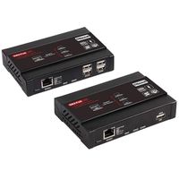 Treaslin 4K KVM HDMI USB Extender Splitter Kit sur IP LAN Ethernet CAT5 CAT5E Cat6,1 a Plusieurs, Prise en Charge du Clavier 
