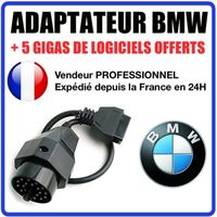 Adaptateur OBD2 vers BMW 20 PINS - Diagnostique Auto - E30 E34 E6 E45 E39 - INPA