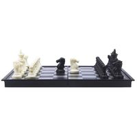 Engelhart jeu de voyage backgammon/échecs 24 cm noir/blanc