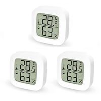 Maison 3 pièces Mini LCD Thermomètre Hygromètre Interieur de Portable pour Les Chambres D'enfants,Les Chambres de Personnes âgées