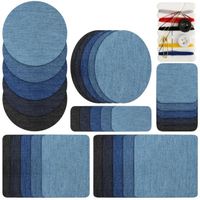 INF Patchs de réparation 6 tailles 5 couleurs 30 pièces Un jean bleu  