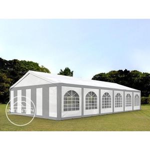 TONNELLE - BARNUM Tente de réception TOOLPORT 6x12m gris-blanc imper