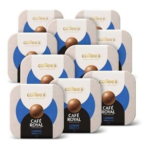 CAFÉ CAPSULE 90 Boules de Café CoffeeB - LUNGO - 100% Compostables - Compatible avec machines CoffeeB by Café Royal