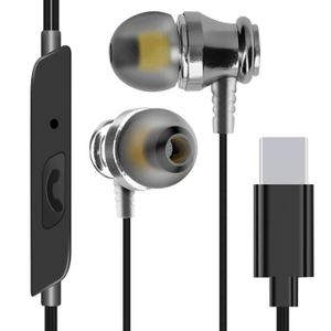 CASQUE - ÉCOUTEURS Écouteurs Filaires USB C Intra-auriculaires Microp