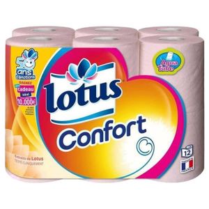 24 Rouleaux Lotus Confort Papier Toilette Blanc - Grossiste boissons,  boissons en gros avec ClicMarket