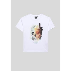T-SHIRT KAPORAL - T-shirt blanc Garçon 100% coton OMBRE
