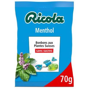 SUCRE & ÉDULCORANT LOT DE 6 - RICOLA - Menthol Bonbons Suisse aux Pla