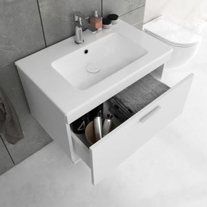 MEUBLE VASQUE - PLAN Meuble salle de bain simple vasque 1 tiroir RUBITE
