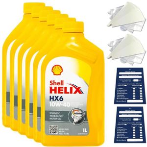 HUILE MOTEUR 6 litres d'huile moteur originale Shell Helix HX6 