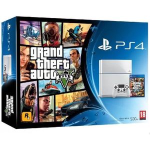 CONSOLE PS4 Console PS4 blanche - 500 Go + Jeu GTA 5