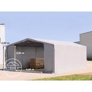 TONNELLE - BARNUM Hangar PVC TOOLPORT - 8x8 m - Gris - Métal - Quali