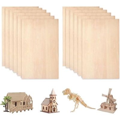 12 Feuilles Contreplaqué Balsa Tilleul 200x100x1.5mm - Panneaux Bois Pour Modélisme, Bricolage Et Peinture