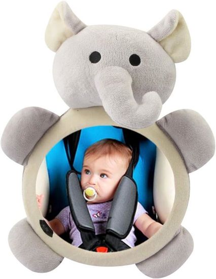 Miroir Voiture Bébé KEWUF - Rétroviseur Intérieur 360°, Champ Large, Ventouse Et Clip, Sécurité Enfant