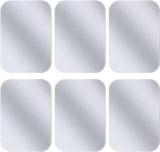 Plaques Métalliques Autocollantes Pour Support Téléphone Voiture - Lot De 4, Ultra Fines | Compatible Avec Tous Supports Magnétiques