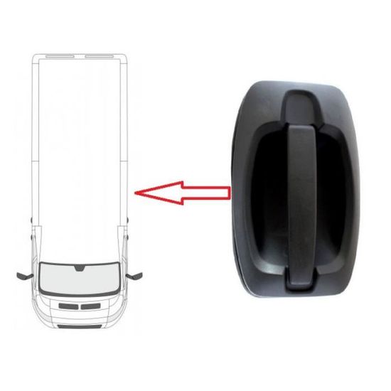 1 Poignée De Porte Avant Gauche Citroen Jumper Fiat Ducato Peugeot