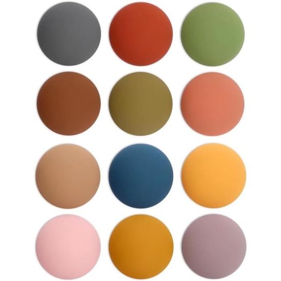 Lot De 16 Petits Aimants De Réfrigérateur Noirs En Métal Pour