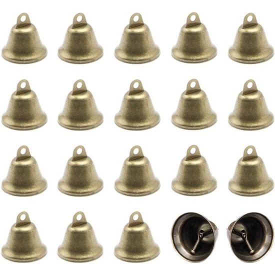 48 Clochettes Jingle 22mm Noires - Lot De Bricolage, Décoration Vacances, Artisanat - Neuf Marque Zaplyte