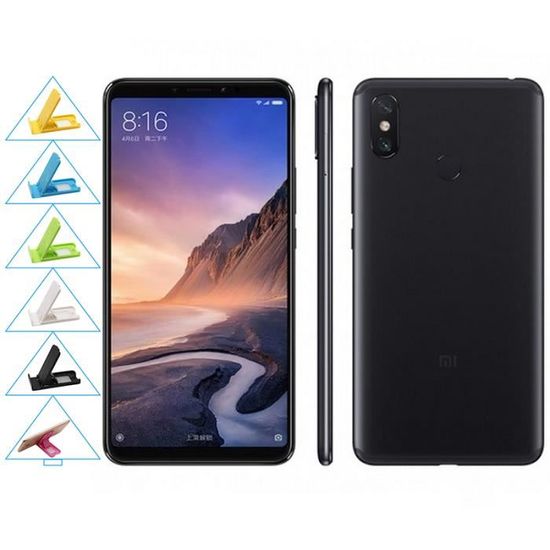6.9 Pouce Noir Pour Xiaomi Mi Max 3 4+64Go Smartphone