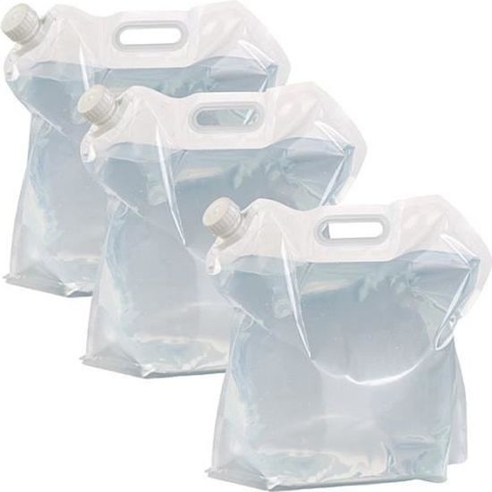 Carafe à Eau Pliable De 5 Litres - Réservoir De Transport D'eau En Plastique Sans BPA - Pour Le Sport, Le Camping, L'équitation, L'alpinisme - Qualité Alimentaire