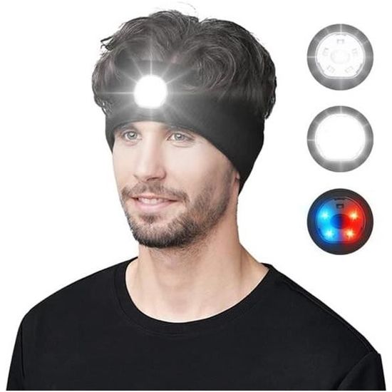 Lampe Frontale LED Rechargeable USB – 5 Modes – Puissante ​​pour Vélo Et Plein Air