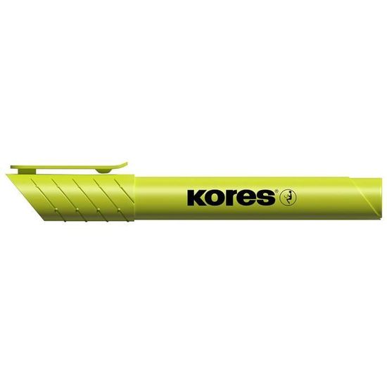 Surligneurs Kores Bright Liner Plus – 4 Couleurs Pastel, Pointe Biseautée, Encre Résistante UV - 12