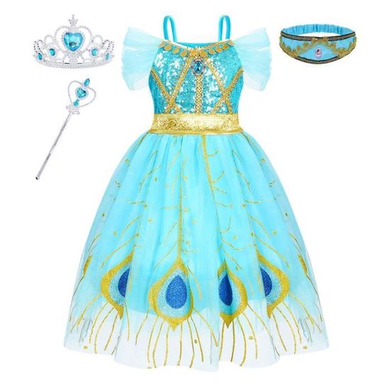 D guisement Princesse Jasmine Aladin pour Enfants Filles
