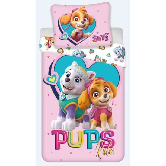 Parure De Lit Enfant Pat' Patrouille 100% Coton - Housse 135x200 Cm + Taie 80x80 Cm, Motifs Everest Chase Stella - 10
