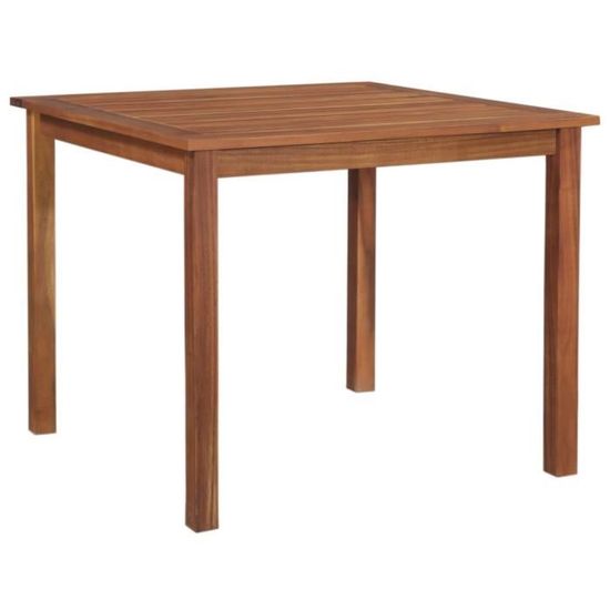 "Top" Table d'extérieur JILI - Table de jardin 85x85x74 cm Bois d'acacia massif,15,3 Kg