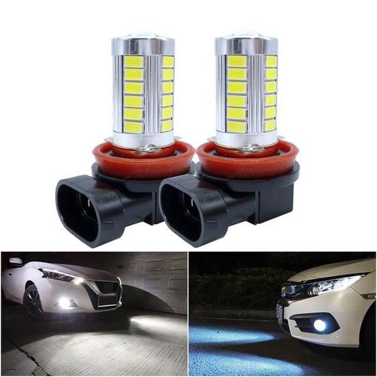 Lumière blanche - Phares antibrouillard LED pour voiture, pour clignotant,  Vesta, Ford Focus 2, pour tuning, - Cdiscount Auto