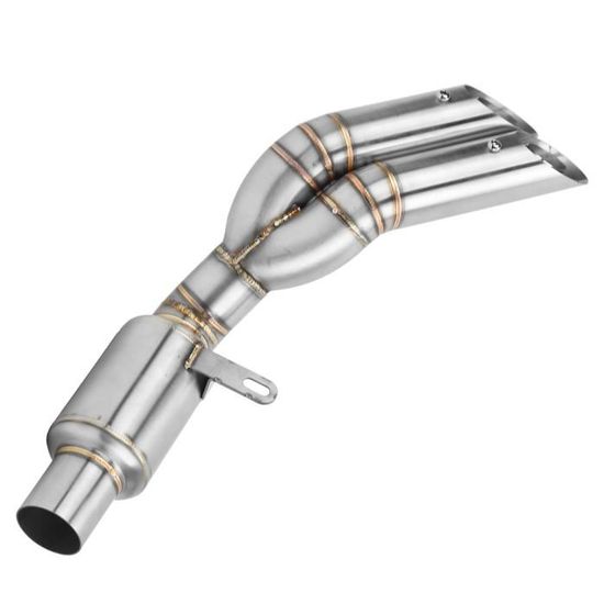 Catalyseur Tuyau Échappement Moto Acier Inoxydable Universel 35x50mm - Performant Et Antirouille