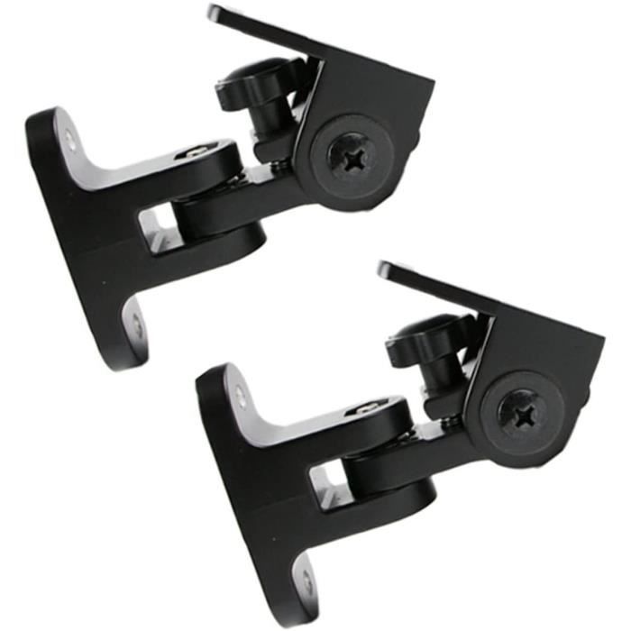 2x Support Mural Haut-Parleur Pivotant 180° Inclinable 60° - Charge 40kg - Robuste Pour Enceintes 10-15 Pouces