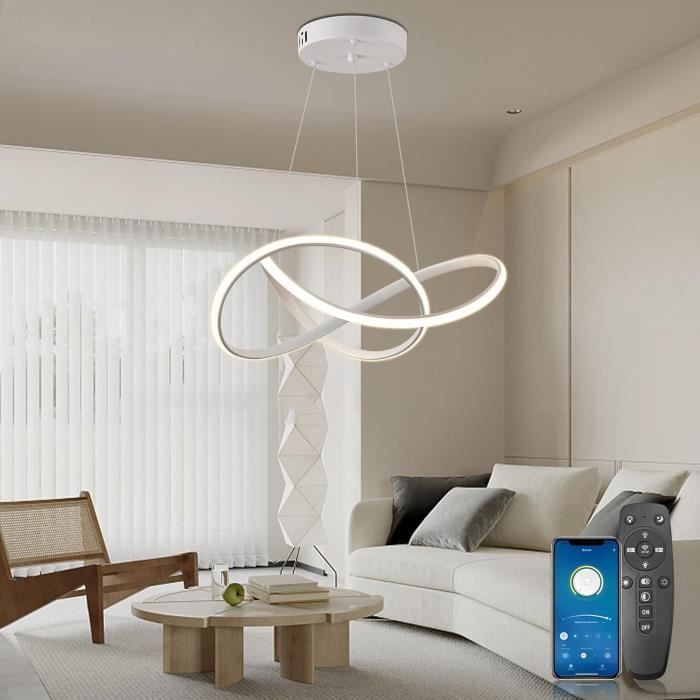 Suspension LED Hofstein Bois Noir/marron/transparent 1-3 Lumières Moderne