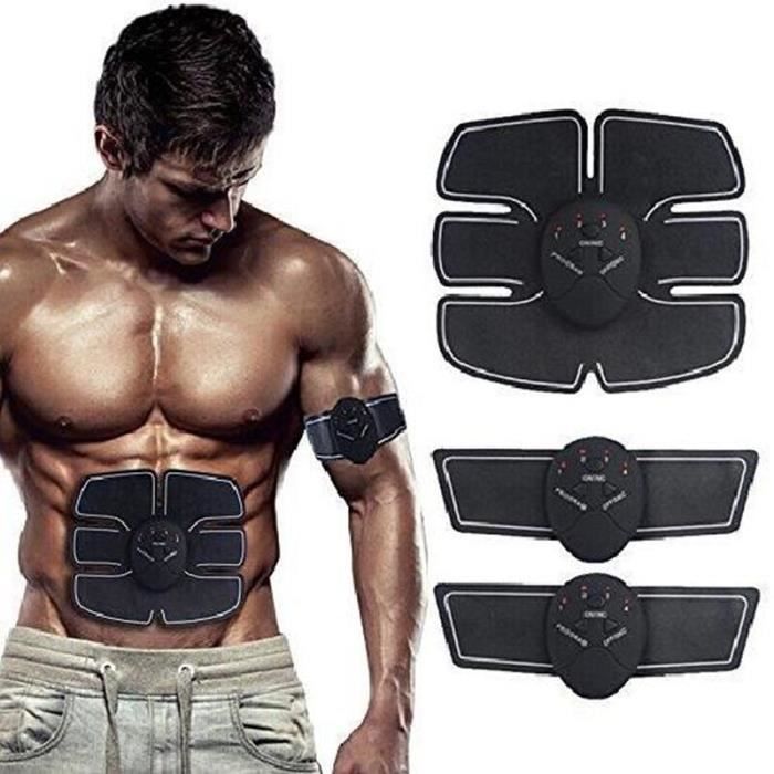 Appareil Abdominaux Unisexe, électrostimulation Abdominal Massage Musculaire Bras Multiple Endroit Fitness