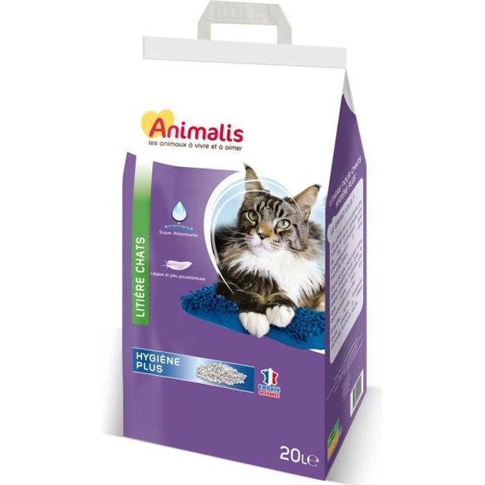 Animalis - Litière Hygiène Plus Minérale pour Chat - 20L