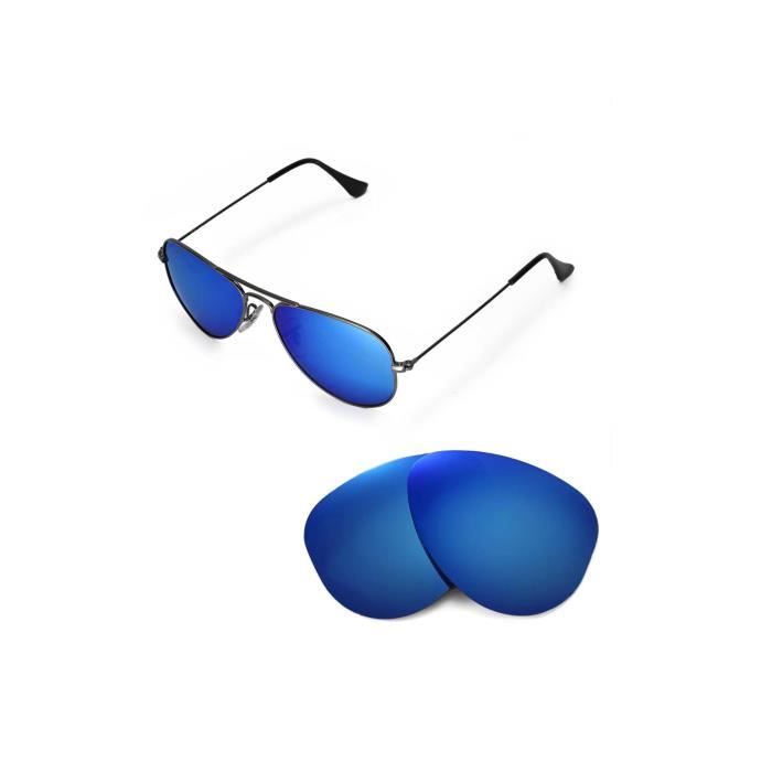 Lunettes De Soleil femmes Ice Blue Polarized Replacet Lentilles pour Ray-Ban Aviator RB3044 Petit Métal Lunettes de soleil de 52 mm