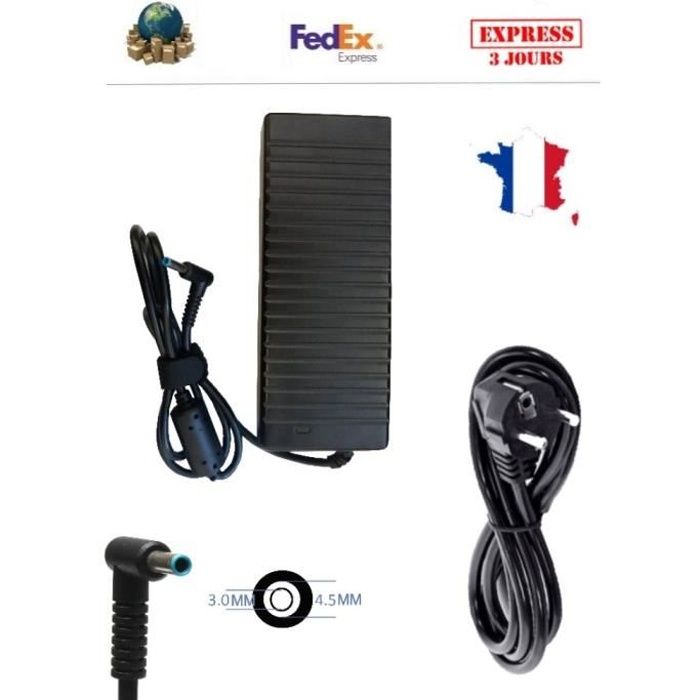AC Chargeur 120W 19.5V 6.15A Ordinateur Portable pour HP Envy Pavilion Touchsmart Sleekbook 15 15t 17 M6 M7 ENVY OMEN 15–5020