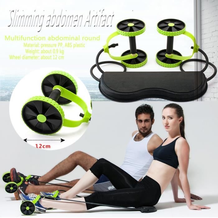 Gym Exercice Équipement Nouveau noyau Double roues Taille fine Fitness Slimming abdominal Entraînement