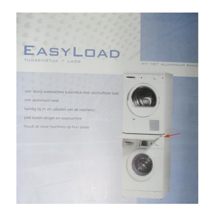 KIT D'EMPILAGE LAVE-LINGE - SÈCHE-LINGE UNIVERSEL À PLATEAU COULISSANT EASYLOAD - BVMPIECES