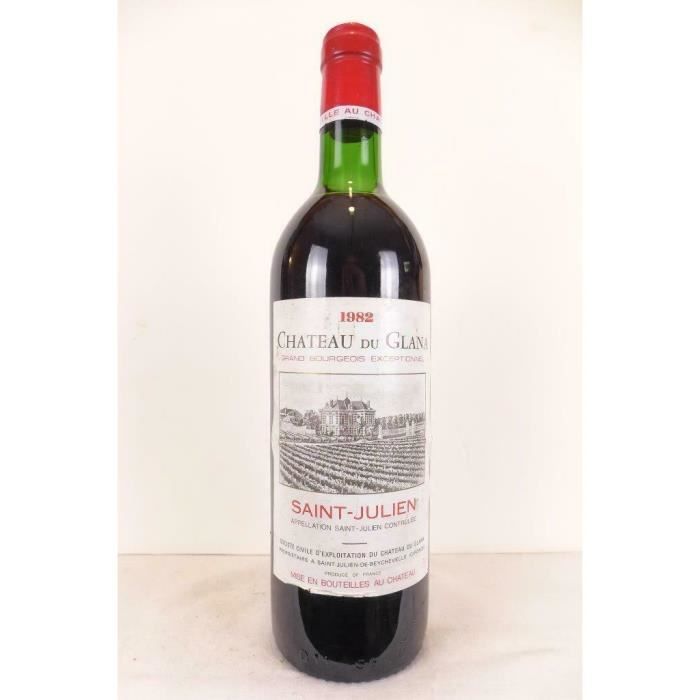 saint-julien château du glana rouge 1982 - bordeaux