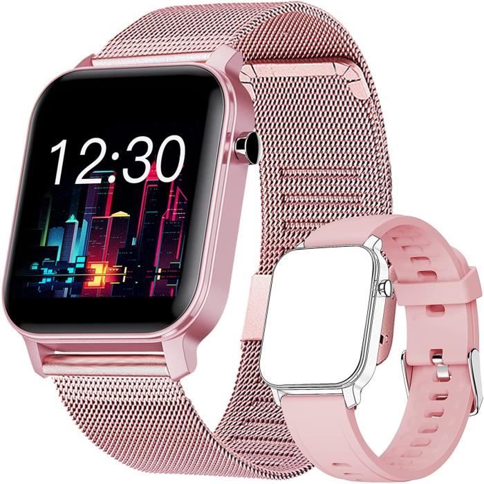 Montre Connectée Femme, Smartwatch Bluetooth 5.0 Tracker d'Activité avec Fréquence Cardiaque Podomètre Sommeil Contrôle de la 116