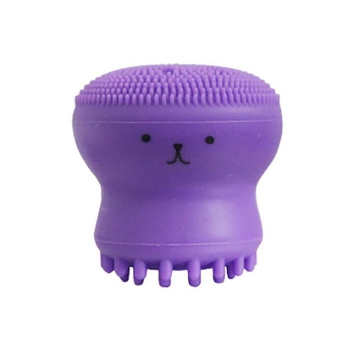 APPAREIL DE MASSAGE MANUEL,Beauté visage soins de la peau outils de nettoyage poulpe mignon méduse brosse de - Type Purple