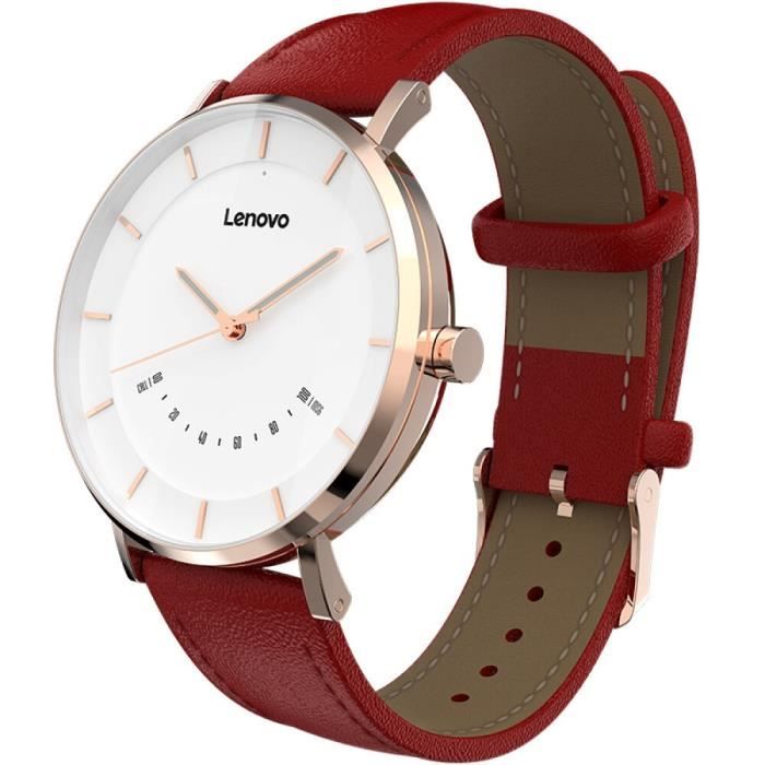 Nouveau Lenovo montre S Bracelet moniteur surveillance du sommeil Smartwatch connecter IOS Android bande - Type Watch-S-Rouge