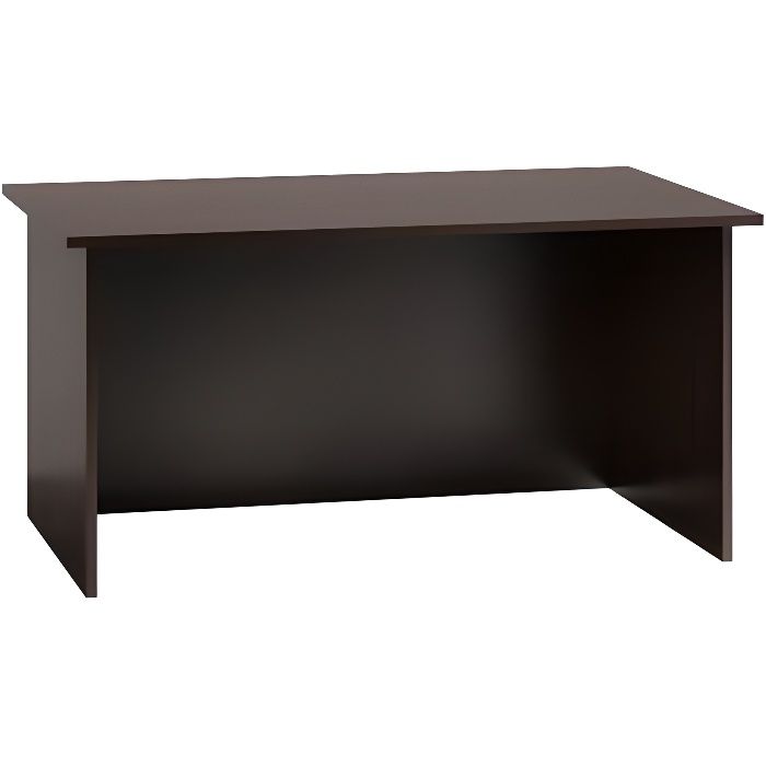 ATLAS - Bureau d'ordinateur - 120x74x60cm - Bureau contemporain large plateau - Mobilier de bureau télétravail - Wengé