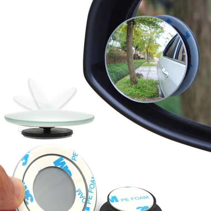 2X Miroir Angle Mort De Voiture Moto Miroir Spot Réglable Verre Convex Sécurité