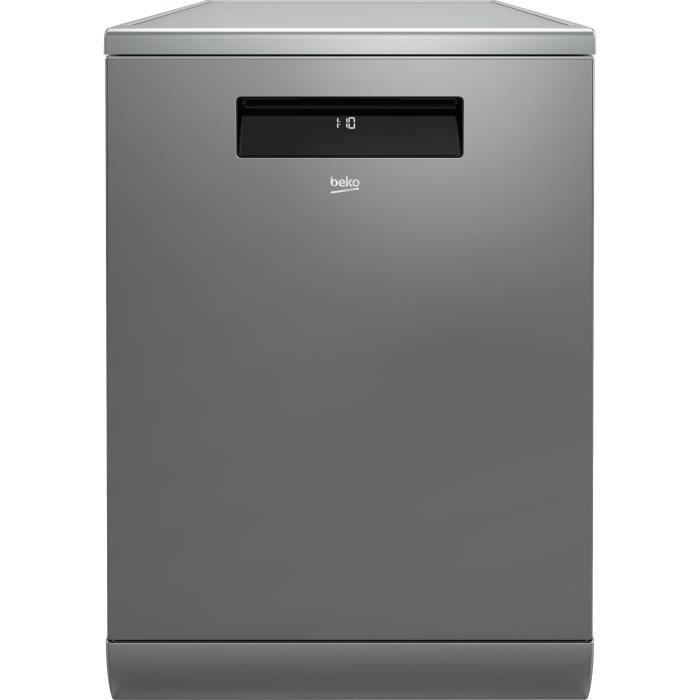 Beko DEN48420XDOS, Entièrement intégré, Taille maximum (60 cm), Noir, LCD, panier, Acier inoxydable
